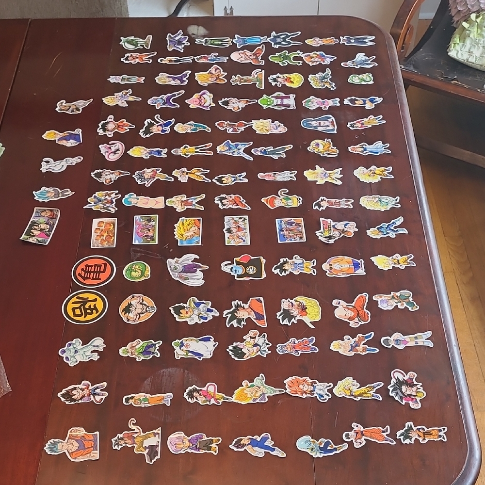 Dragonball Z Sticker Lot 103 Total.  Various Sizes.